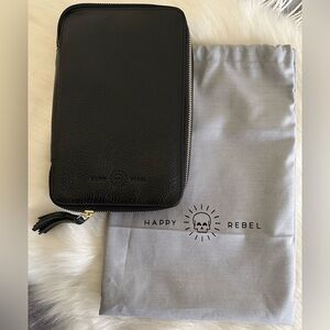 Happy Rebel - Faux Leather Travel Jewelry Case w/ Dust Bag